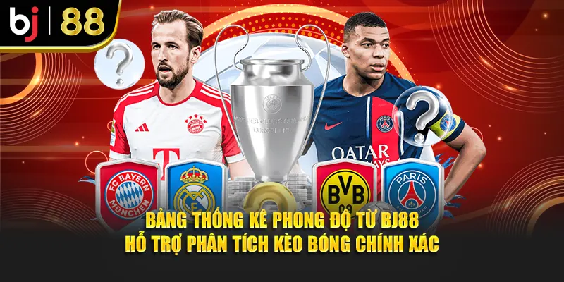 Bảng thống kê phong độ từ BJ88 hỗ trợ phân tích kèo bóng chính xác